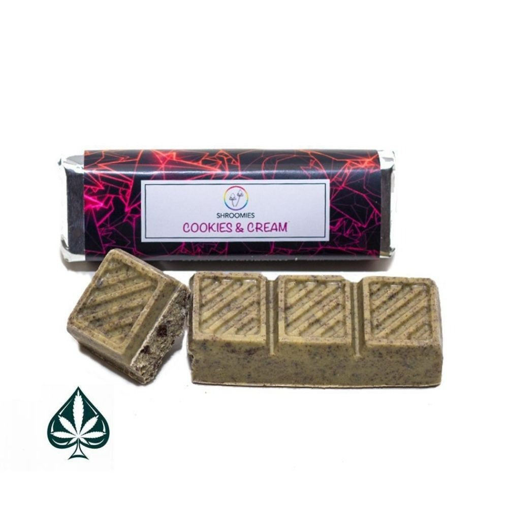 Buy Shroomies Cookies and Cream Chocolate Bar (3000mg)